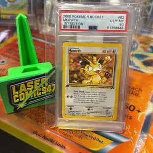 Graded PSA 10 Meowth 1st Edition Pokémon Rocket #62 Gem MT 51758846