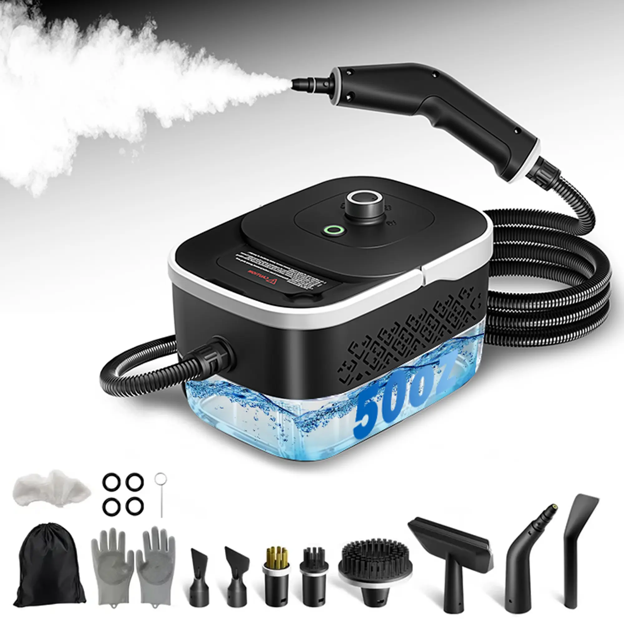10-in-1 Portable Steam Cleaner, Portable Steamer for Cleaning with 10pcs Accessories, 221°F Steam Cleaner, 1.2L Tank, 3-Gear Adjustable and 12s Heat-Up, Handheld Steam Cleaner for Home, Tile, Dirt, Grout, Grease, Car Detailing