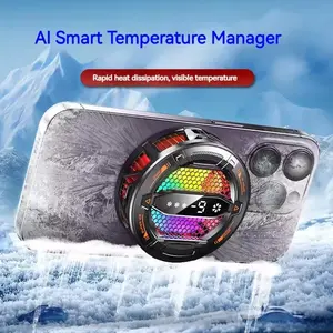 K31 Semiconductor Phone Cooler with Digital Display, Smart Temperature Control, and RGB Lights, Ideal for Gaming