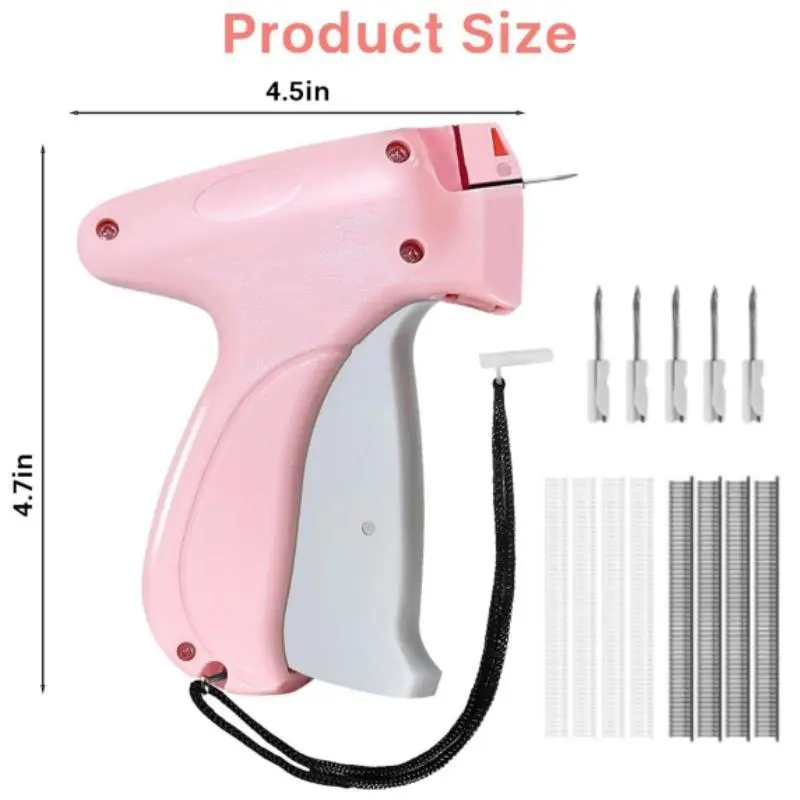 Stitch Gun for Clothes - Handheld Stitch Gun Quick Clothing Fixer - Tagging Gun - Includes 5 Needle, 500 Black Fasteners & 500 White Fasteners