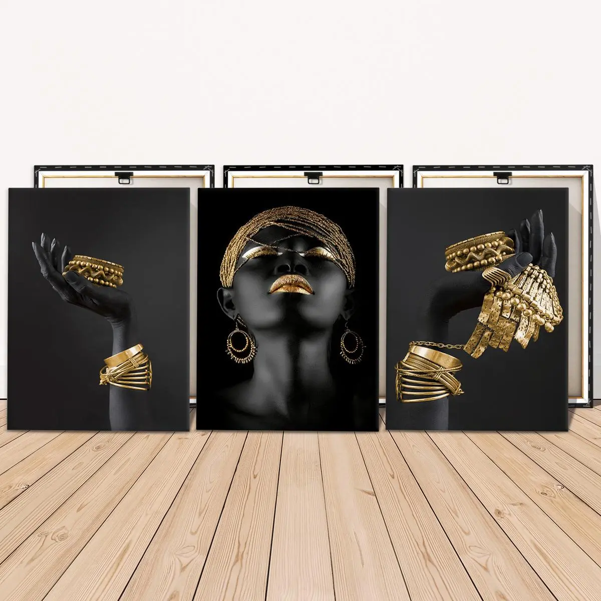 Wooden Framed Canvas Painting, 3 Counts/set Modern Art Wall Decoration, Artistic Fashion Figure Pattern Wall Art for Home Living Room Bedroom Office Wooden Framed Canvas Painting, 3 Counts/set Modern Art Wall Decoration, Artistic Fashion Figure Pattern Wall Art for Home Living Room Bedroom Office