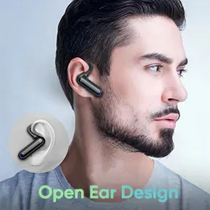 2026 New Bone Conduction Earbuds True Wireless TWS Bluetooth 5.2 HiFi Stereo Sound Open Ear Design Built in Microphone Hands Free Calling Dual Ear Sports Headphones Running Cycling Driving Work Office Use