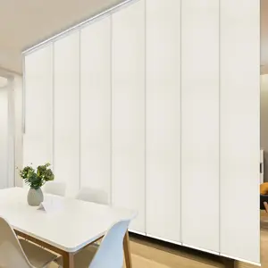 Clay 7-Panel Single Rail Panel Track 110"-153"W, Panel width 23.5" - 100% BLACKOUT