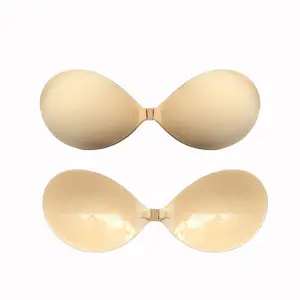 Women's VoluptaSilk 5cm Thick Silicone Chest Pads - 3D Flat Chest Enhancer Lady Clothes, Buckle-Strap Bra Accessories with Drawstring for Secure Fit