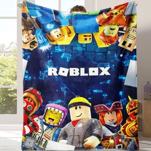 Countdown Sale! Soft Funny Throw Blanket Roblox Blanket Cozy Lightweight Plush Portable Cover Blanket Suitable for all four seasons，Suitable for all four seasons，Suitable for giving to fans, friends and children