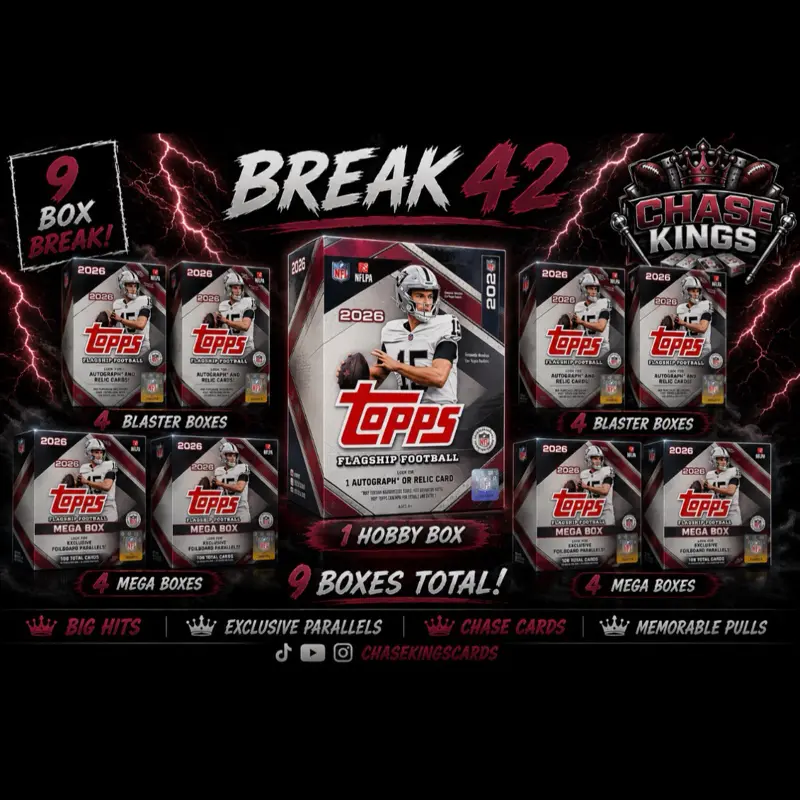 Friday 8/21 3PM EST Break 42 - (1) TOPPS FLAGSHIP HOBBY BOX (4) MEGA BOXES (4) BLASTERS