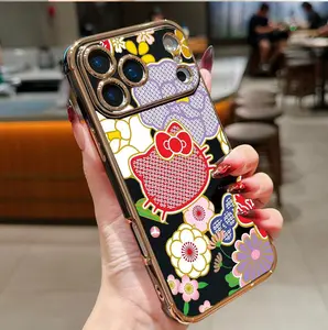 Mint Green Japanese Style cute cat Kitty Floral Shockproof Phone Case For 17 16 15 14 13 12 11 X XS AIR PRO PLUS MAX AIR Phone Case #YJYGSS6DDDKKDM1