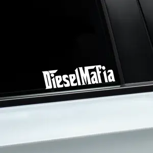 New 2026 12X3CM Diesel Mafia Stickers DIY Vinyl Decals Decor Self-adhesive Styling Accessories For Car Body Windows Motorcycle Truck Bike car decoration accessories