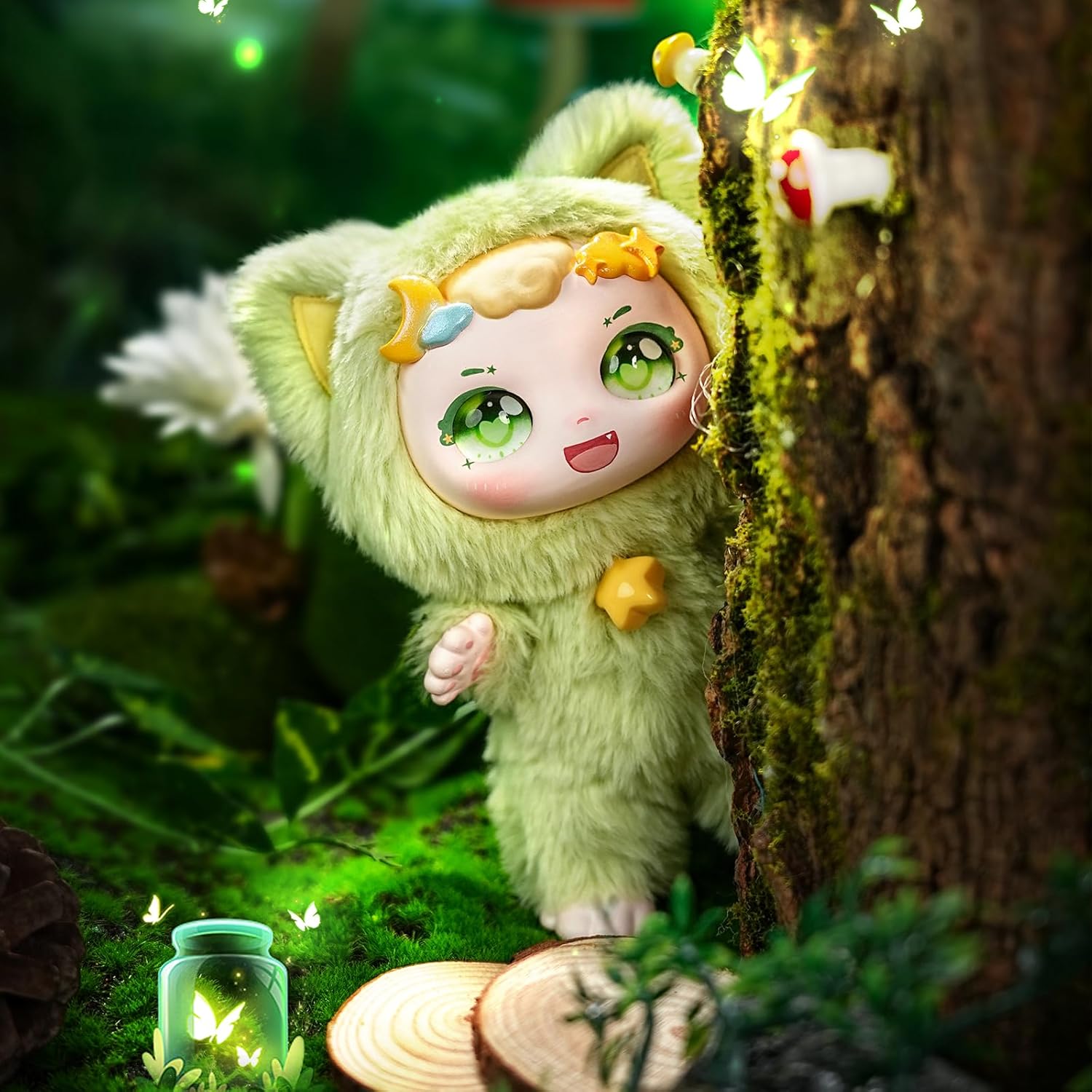 Toy doll (one of the 7 possible styles) cute collectible toy birthday gift, stuffed keychain pendant birthday gift, weather series