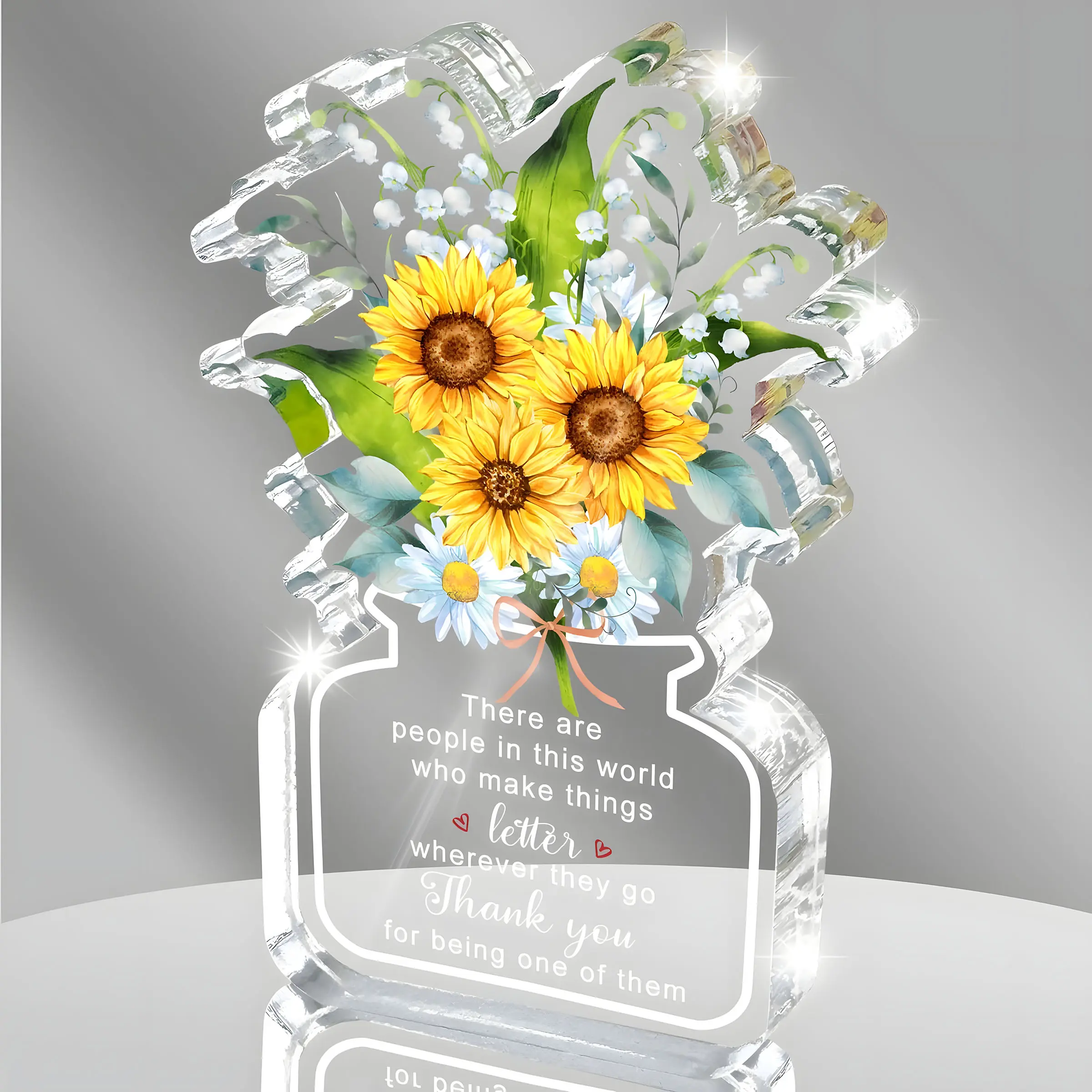 Acrylic Sign Gift for Women, Thankful Inspirational Mother's Day Present, Birthday Gift for Coworkers Friends Teachers Nurses Boss Employees