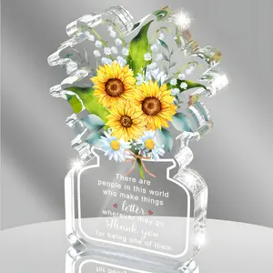 Acrylic Sign Gift for Women, Thankful Inspirational Mother's Day Present, Birthday Gift for Coworkers Friends Teachers Nurses Boss Employees