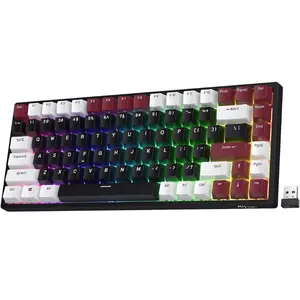 RK84 RGB Limited Ed | 75% Triple Mode BT5.0/2.4G/USB-C | Hot Swappable Mechanical Keyboard | 84 Keys | Wireless Gaming Keyboard | RK Yellow Switch | Americano Black