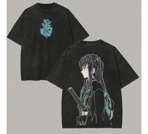 valentine shirts  Playera Vintage Lavada Tokitou Muichirou Demon Slayer