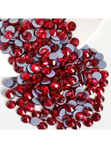 2880pcs high-end dark red DIY rhinestone glass gemstone thermal repair glass rhinestone suitable for nail decoration, clothing wedding dress, handicraft decoration SS6-