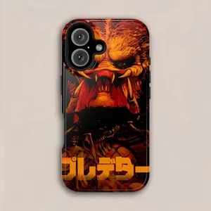 Predator Tough Phone Case, Classic Sci-Fi Hunter Design, Durable Shockproof Dual-Layer Protective Cover for iPhone 17 16 15 14 13 12 11 Pro Max