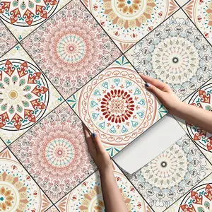 5 or 20 Pack Peel and Stick Vinyl Floor Tiles 7 87x7.87 Inch Enhanced Adhesive Waterproof Non Slip Thick Stick and Peel Flooring Self Adhesive Kitchen Floor Tiles