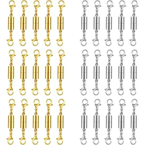30 count Double Lobster Clasp  Necklace Clasps and Closures, 14k  and  Adjustable Necklace Extenders,  Clasps Connectors for Necklace Bracelet Extender  Making DIY