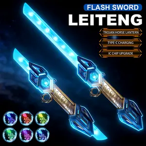 Cool Dual-head Telescopic Rotating Laser Sword, Telescopic Flashing Blade, Finger Rotating Laser Sword, Multi Colored Lighting and Collision Sound Effects, Birthday/Christmas/New Year Gifts