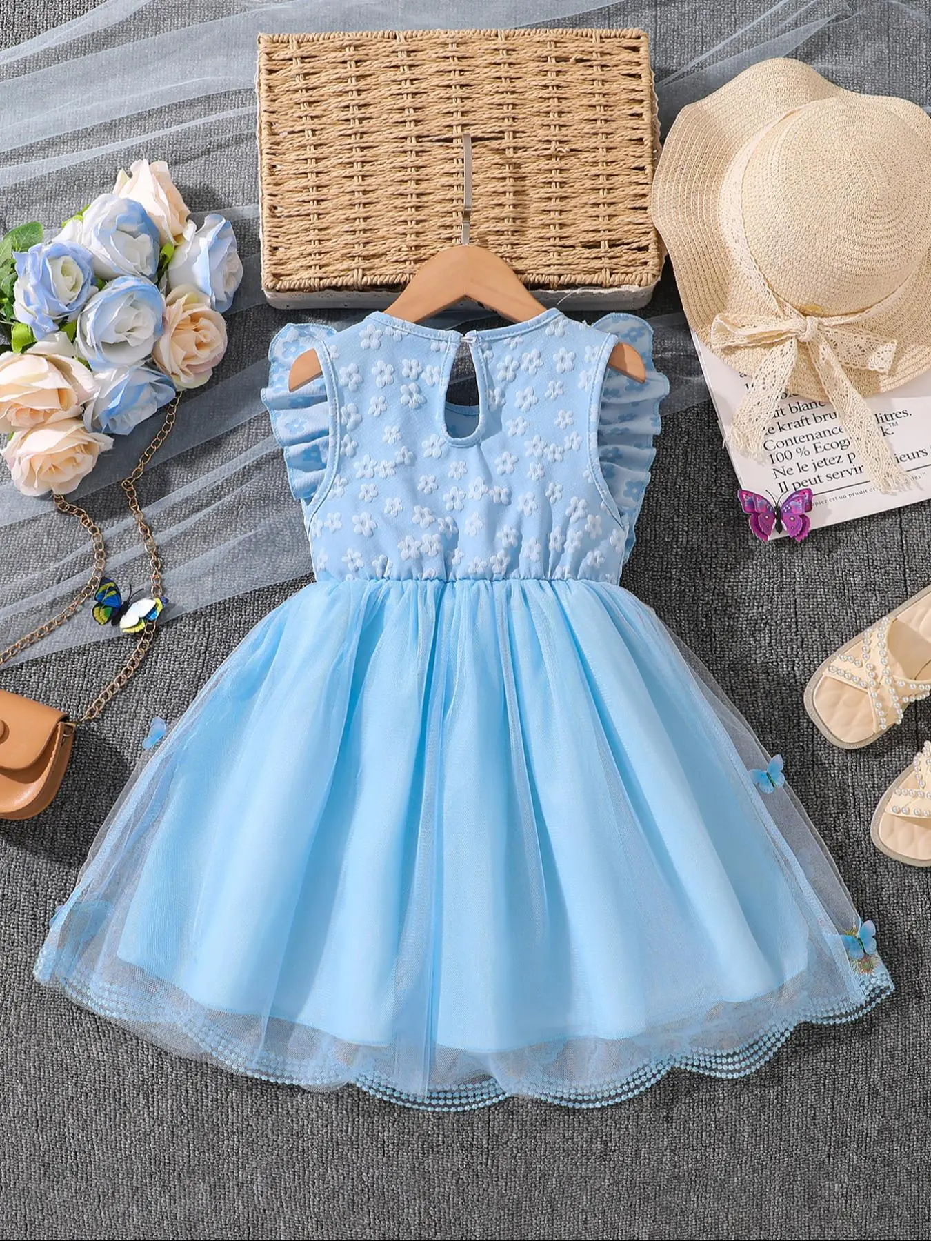 blue butterfly print dress A Line V Neck Short Blue Prom Dresses with Butterfly, Short Blue Formal Homecoming Dresses, US 16 / Blue as Pics / No Rush