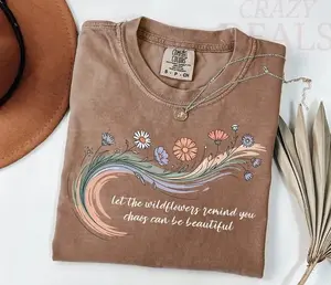Comfort Colors Let The Wildflowers T-Shirt, Be Cool Be Kind Retro Flower T-Shirt, Be Cool Tee Gift, Inspiration Women Shirt, Floral Kindness