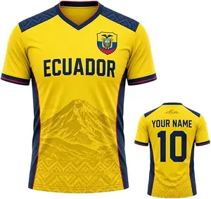 [Custom Name & Number] Ecuador Soccer Jersey 2026, Camiseta de Ecuador Shirt for Men Women Youth Fans Team Ecuadorian Pride