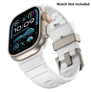 Waterproof Sport Bands Compatible for apple watch Ultra 2/SE/Series 10/9/8/7/6/5/4/3/2/1, Replacement Wristbands for Men & Women (Watch Not Included) Only Band -49/46/45/44/42mm-Starlight Smart Watch Straps