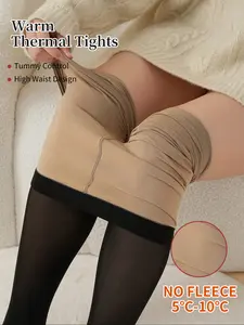 Women's Solid Color Tights, Comfy Breathable Stockings for Daily Wear, Women's Stockings for Spring & Fall, Women Pantyhose