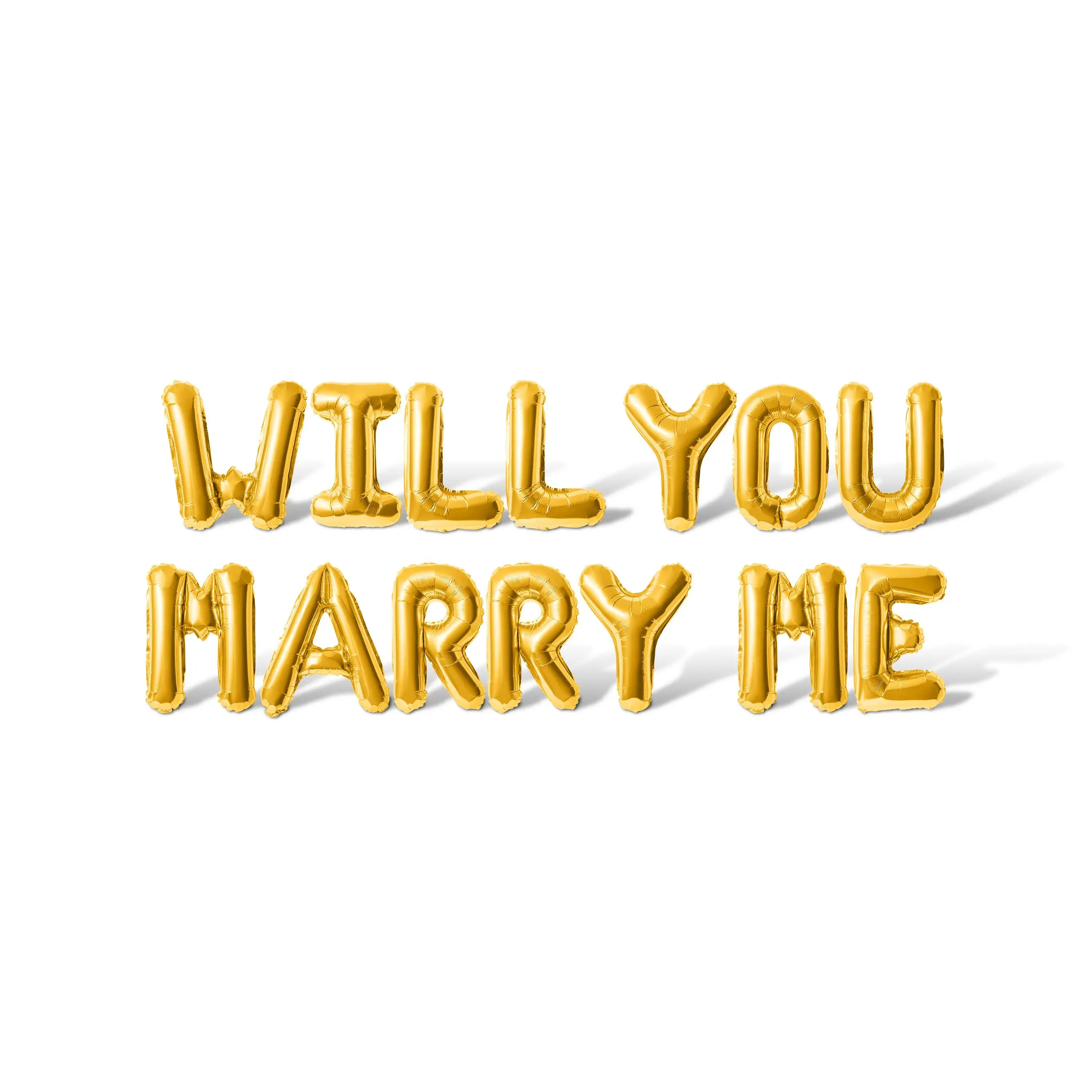 Letter Balloons - WILL YOU MARRY ME 16" Inch Alphabet Letters Foil Mylar Balloon Proposal or Valentine's Day Banner