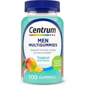 Centrum Men's Multivitamin Gummies, Immune, Energy, Healthy Appearance Support, 100 Count, 50 Day Supply