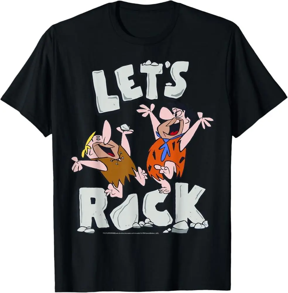 The Flintstones Fred and Barney Let's Rock T-Shirt Small