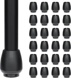 24PCS Extra Small Rubber Chair Leg Floor Protectors(0.6"-0.7"), Felt Furniture Leg Cap Covers, Protect Floors from Scratches and Reduce Noise LEIFENY