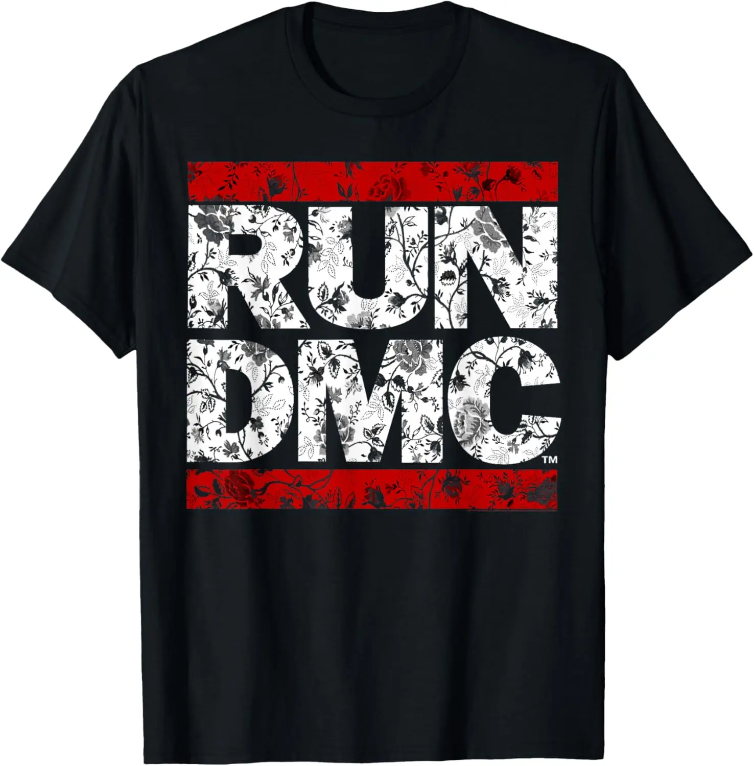 Run DMC Official Floral Red Logo T-Shirt
