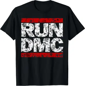 Run DMC Official Floral Red Logo T-Shirt