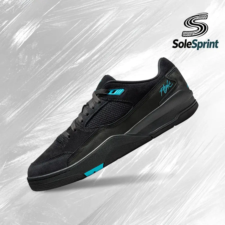 NIKE Men's Jordan Flight Court Running Shoes - Black Gamma Blue, Shock-Absorbent Comfort, Gym Streetfit Casual Wear, Vintage Spring-Summer Style, Back to School - HF3255-040, Male