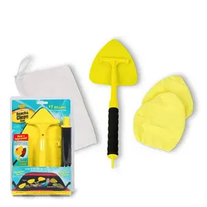 Invisible Glass 95160 Reach & Clean Glass Windshield Cleaner Tool Kit with Extendable Handle, 2 Reusable Quick Change Microfibers, Storage Bag for Auto Windshields