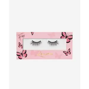 Lilly Lashes Fantasy Half False Lashes, Natural Volume, Medium Length, Faux Mink, Fluffy, Cosmetic Eyelashes for Mascara & Curler Compatibility