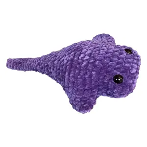 DIY Crochet Stingray Kit | Beginner Plush Craft Kit | Amigurumi Sea Animal | Includes Yarn & Tools | Easy DIY + Live Tutorial