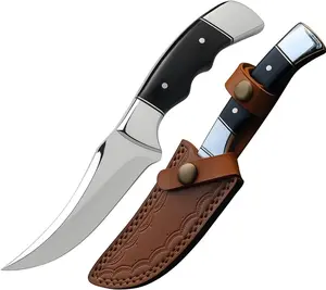MAZEDAZE Fixed Blade Hunting Knife with Sheath, Full Tang Hunting Knife with Ergonomic Handle, High End Blade 8-Inch Stainless Steel Boot Knife for Hunting, Camping & Hiking