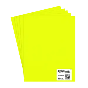 Large Neon Yellow Poster Boards - 22 X 28 Inches