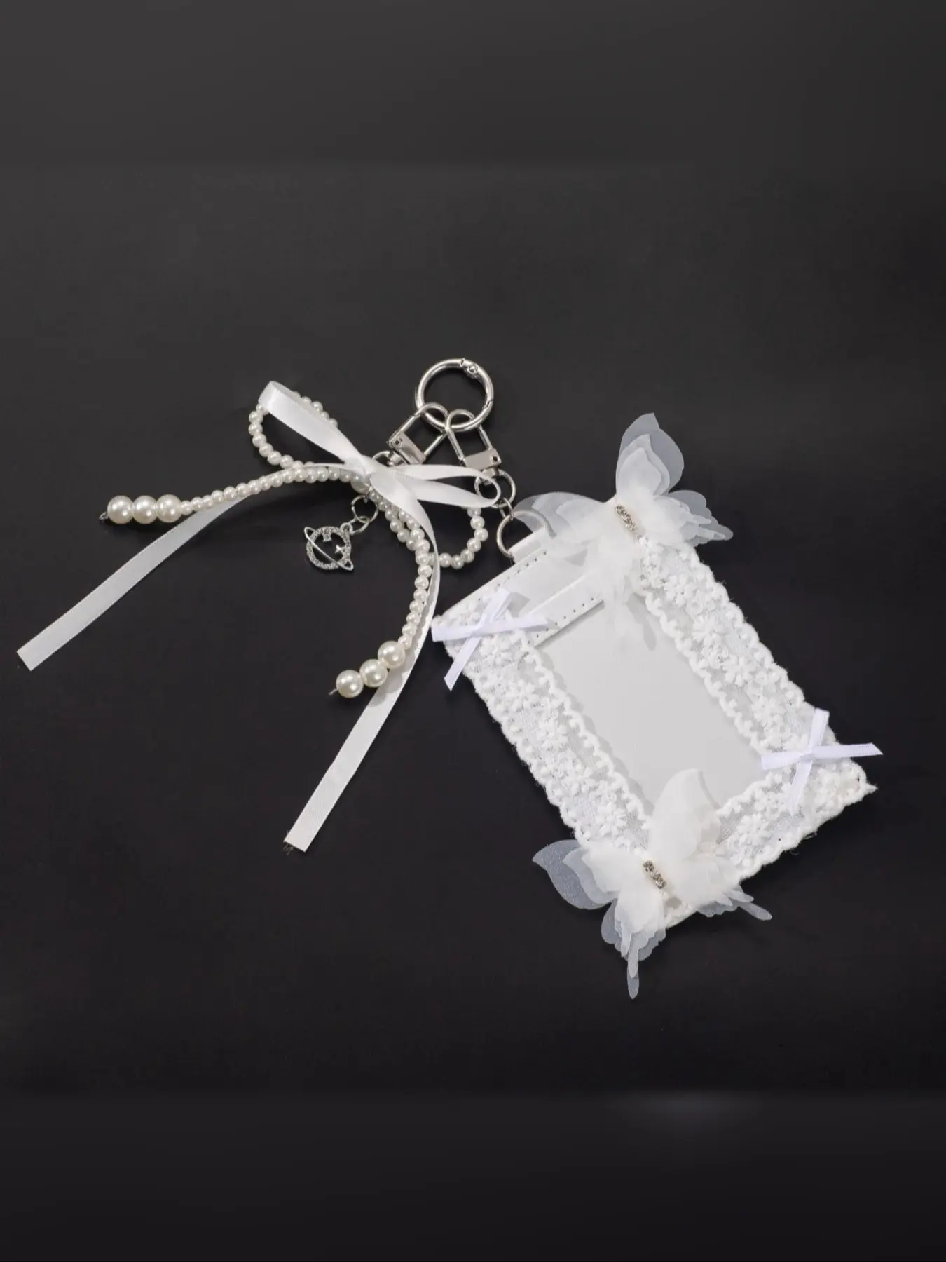 Sweet Cool Style Lace Keychain Jewelry with Bow Bead Decoration, DIY Keychain Bag Phone Accessory, Keychains Diy, Suitable for Bags and Keys, Cute Keychains For Car Keys