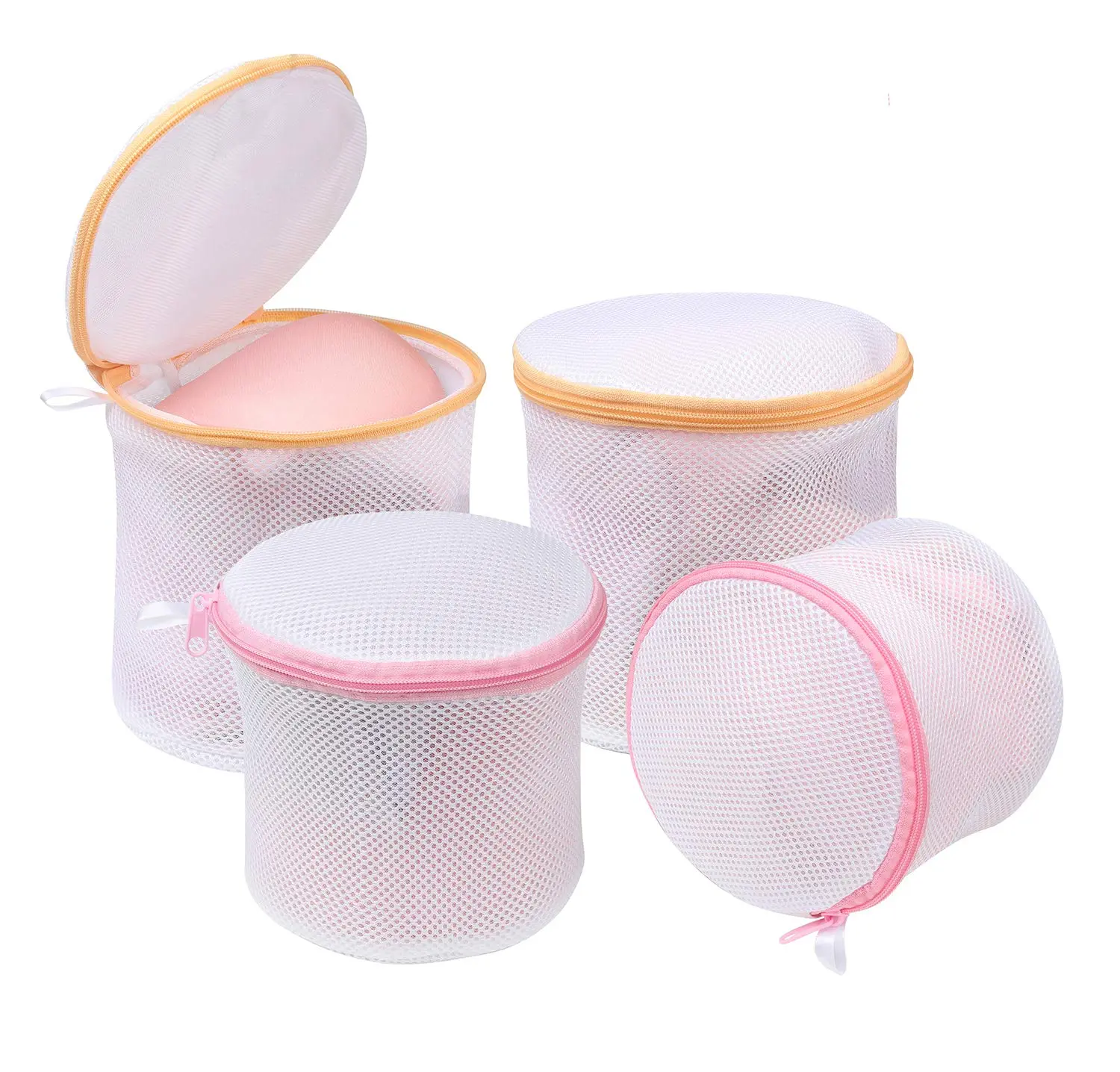 BAGAIL Laundry Bags Mesh Wash Bag for Intimates Lingerie and Delicates,4Pcs(Bra Wash Bag,6×6inch+7×7inch)