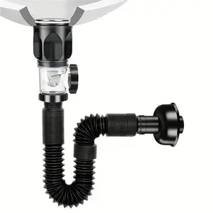 Bathroom Sink Drain with Stopper (1 Count), Bathroom Accessory, Anti Odor Expandable Flexible Universal Sink Drain Pipe, Sink Drain for Bathroom Sink, Kitchen Sink, Wash Basin, Toilet, Bathtub