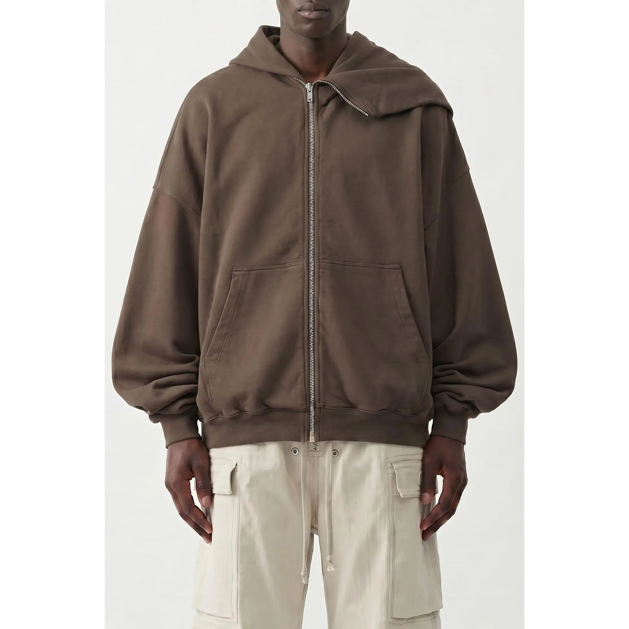 Rick Owens DRKSHDW Mountain Hun Hoodie in Dust