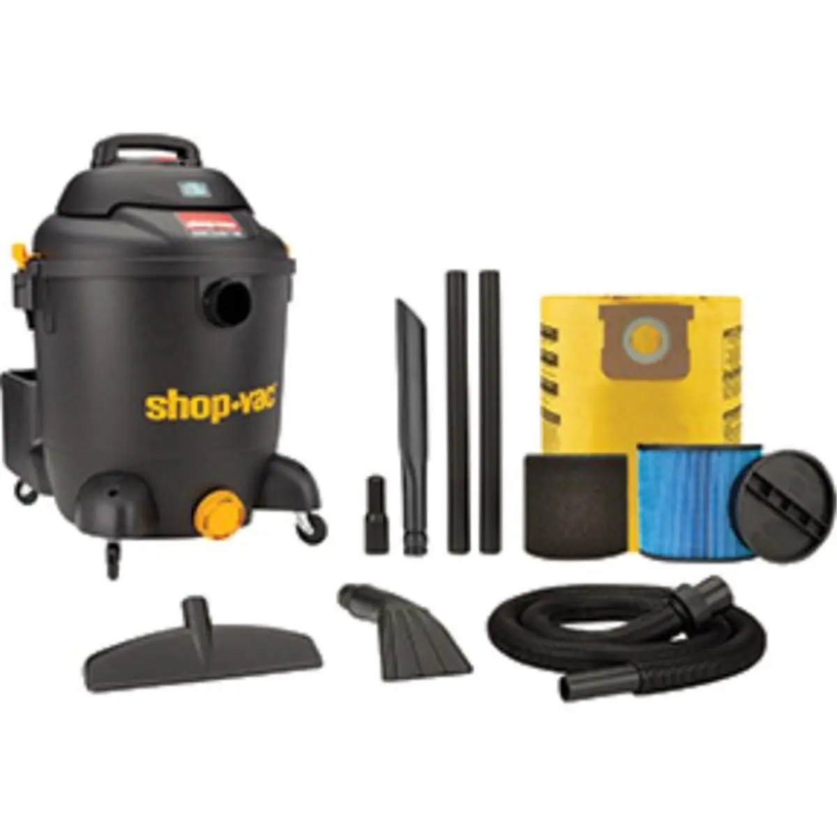 212 MAIN 12gal Corded Unit High Power Wet-Dry Vacuum (SVU-9627106) - 5.5 HP, Tank Drain Lock, for Automotive & Motorcycle Car Washing, Interior Care, Car Cleaner Vacuums, Interior Detailing Vacuums