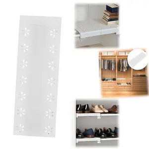 Adjustable Storage Cabinet Shelf with 22lb Load Capacity Easy Install Expandable Compartment Divider for Organized Space ABS Material