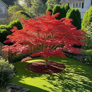10 PCS Heirloom Japanese Red Ghost Maple Tree Seeds – Elegant Red Foliage, Hardy and Perennial Tree for Landscaping and Garden Accent