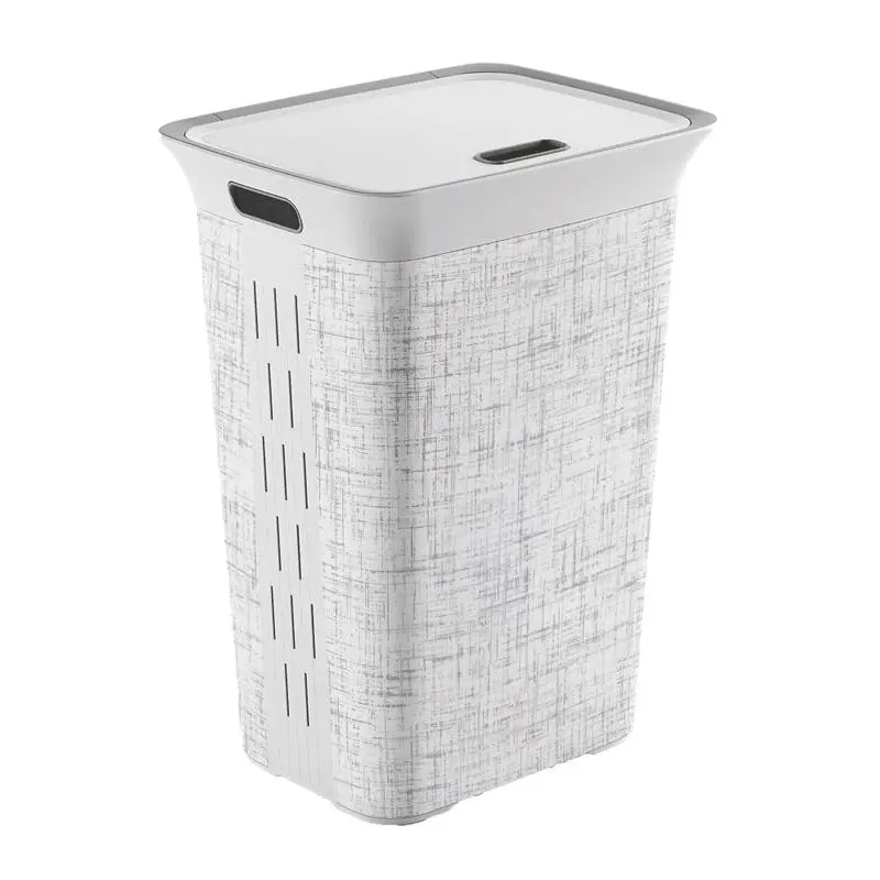 Curver 6081231 Resin Laundry Hamper - White, Pack of 4