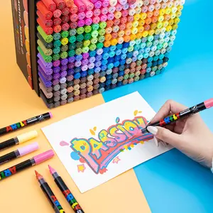 320 Color Soft Tip Pressure-Free Painting Graffiti Stacking Pens, Water-Based Acrylic Ink, Multi-Surface Markers for DIY Projects, Acrylic Drawing Markers