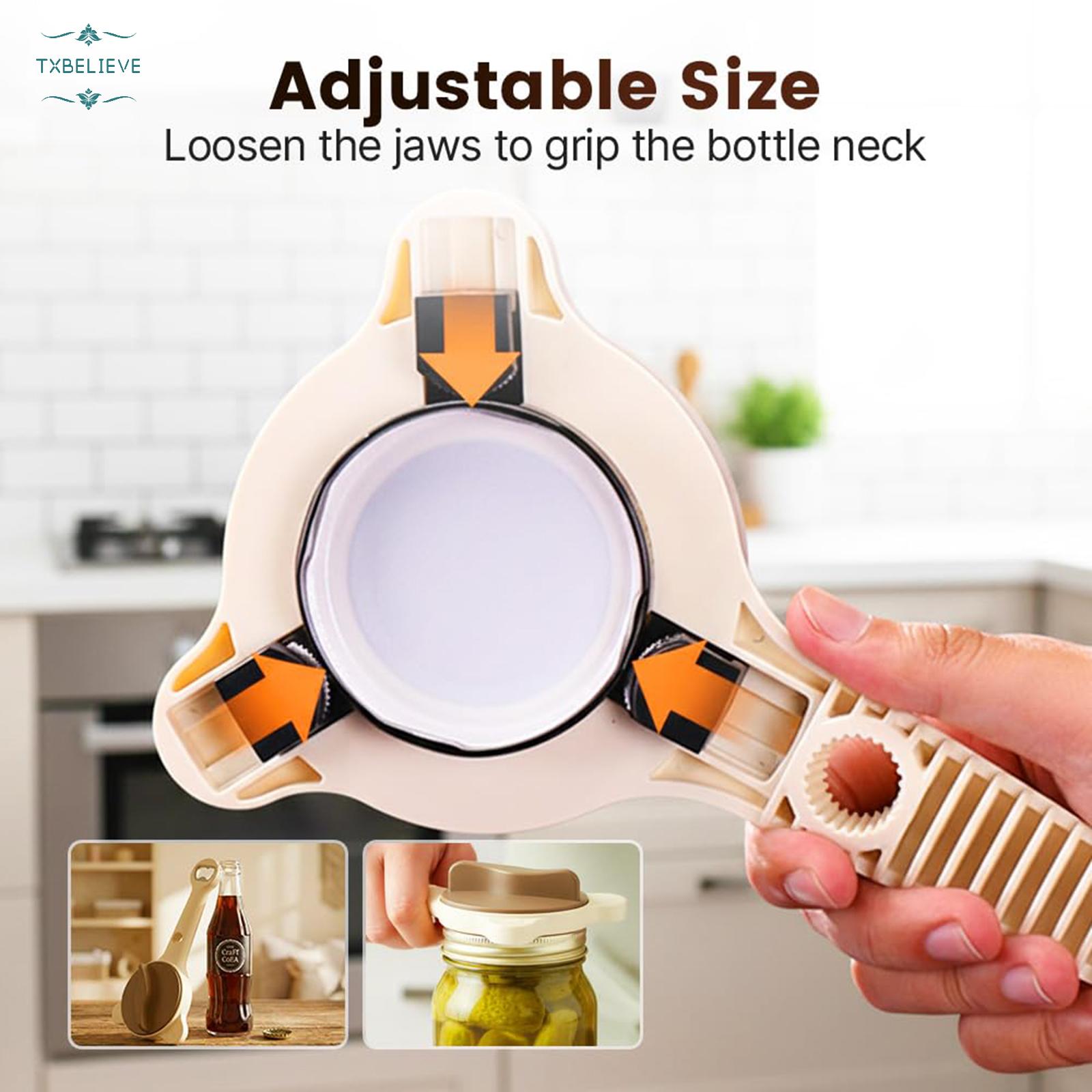 4 in 1 Multi-Purpose Jar Opener, 2026 Upgrade Adjustable Three Claw Bottle Opener with Non Slip Teeth, Multi Size Lid Tool for Jars Cans Wine Bottles, Home Kitchen Helper (1pcs) 4 in 1 Multi-Purpose Jar Opener, 2026 Upgrade Adjustable Three Claw Bottle Opener with Non Slip Teeth, Multi Size Lid Tool for Jars Cans Wine Bottles, Home Kitchen Helper (1pcs)