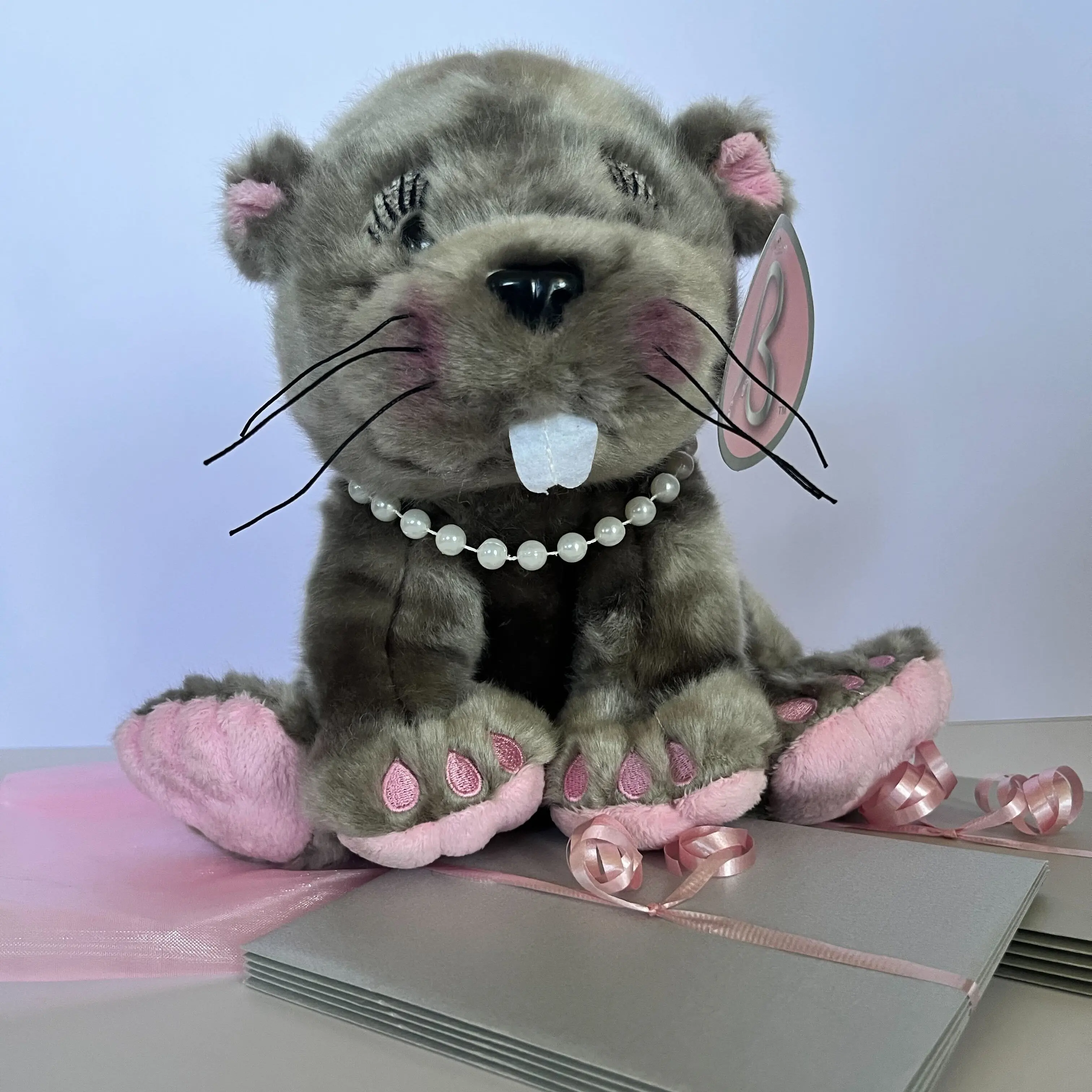 The Gray Beaver Besties Bundle - Gray Plush Gift and 10 Birthday Cards for women over 50